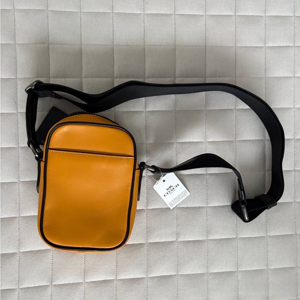 Coach Men's Orange/Yellow and Black Crossbody Bag - Picture 3 of 3